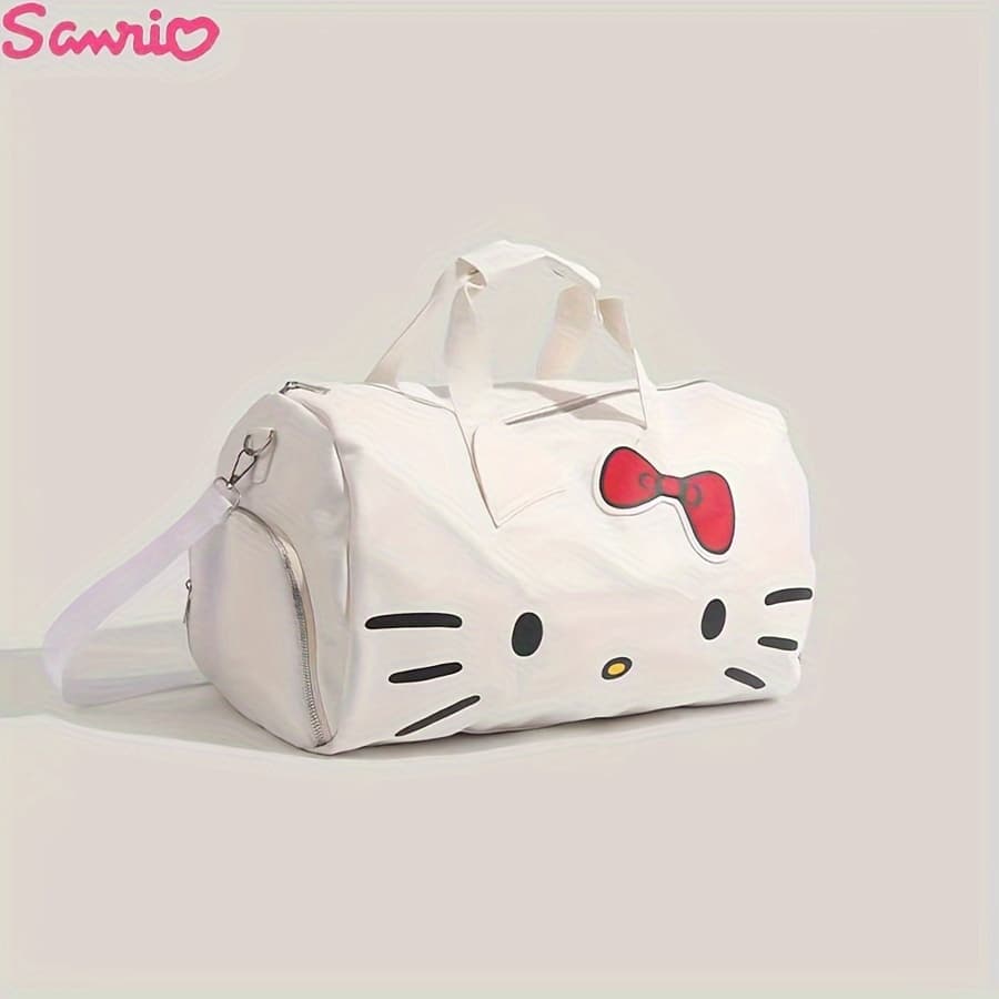TEMU Large Weekend Bag For Women Featuring Hello Kitty, Perfect For Overnight Travel, With Top Handles And Designed As A Tote Purse