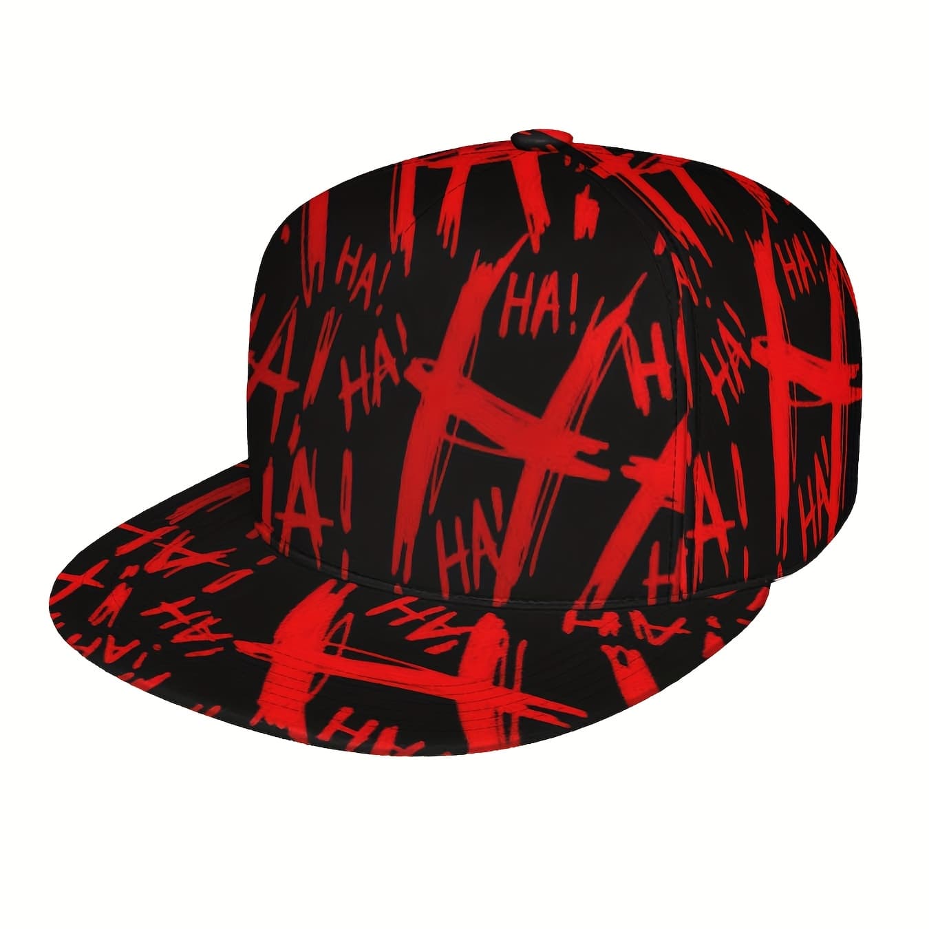 TEMU 1pc Unisex Graffiti Ha! Red Print Baseball - Adjustable Flat-brim, & Breathable, Lightweight Streetwear Hat Suitable For , Sports, Outdoor, Casual Wear