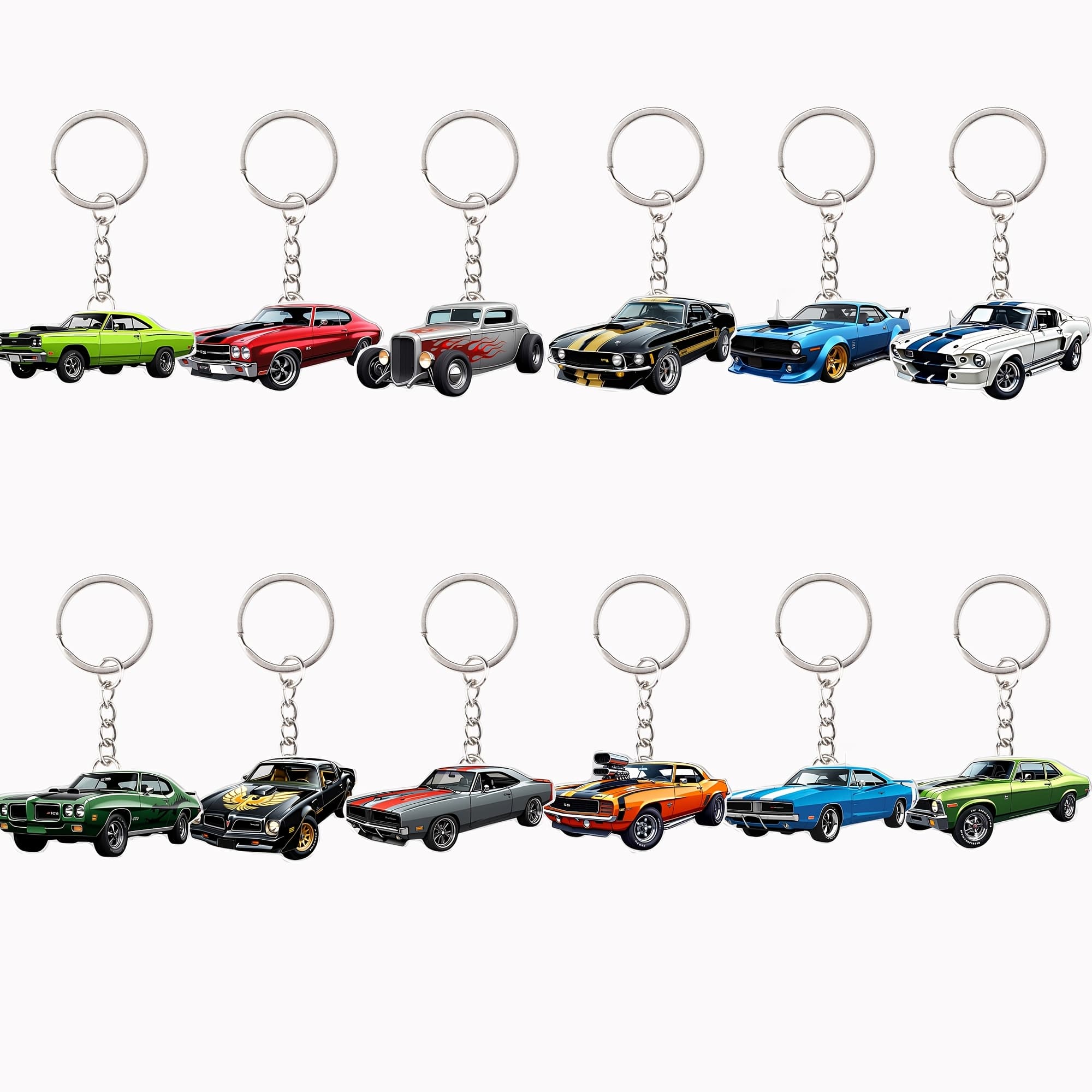 TEMU Set Of 12 Cute Acrylic Keychains For Cars, Perfect As Additions For Wallets And Bags, Ideal Gifts For Teens And Women, And Great For Party Favors
