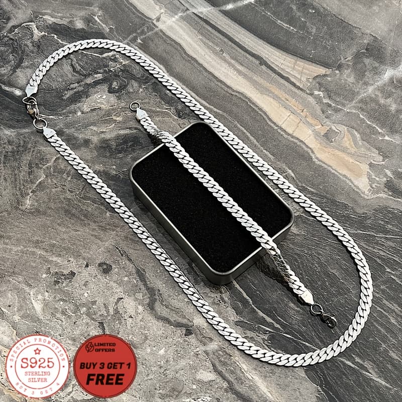 TEMU 5mm 925 Sterling Silvery Embossed Flat Snake Bone Necklace, Fashionable And , Suitable For And Festivals, , Retro Style, Perfect Gift For Lovers, Parents, Gift Box, Buy 3 Get 1 Free