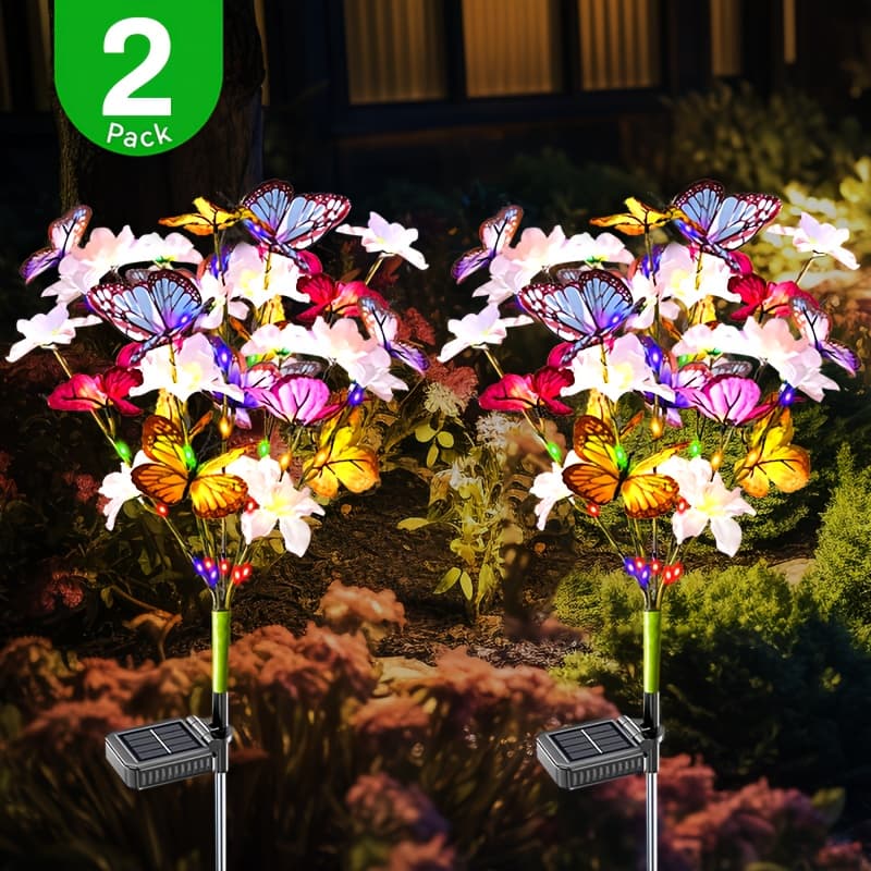 TEMU 2 Packs Of Outdoor Solar Lights, Upgraded Solar Lights Outdoor, Ip65 Grade, Home Holiday Outdoor Decoration, Solar Lights Suitable For Courtyard Lawn Outdoor Decoration, Day Mother Lady Gift