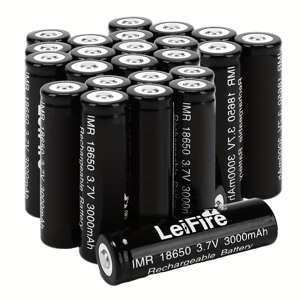 TEMU 24pcs Original 3000 Mah Battery 18650 Battery Rechargeable Battery 18650 Lithium Battery 3.6v-4.2v Suitable For Flashlight Battery Electric Fan Radio