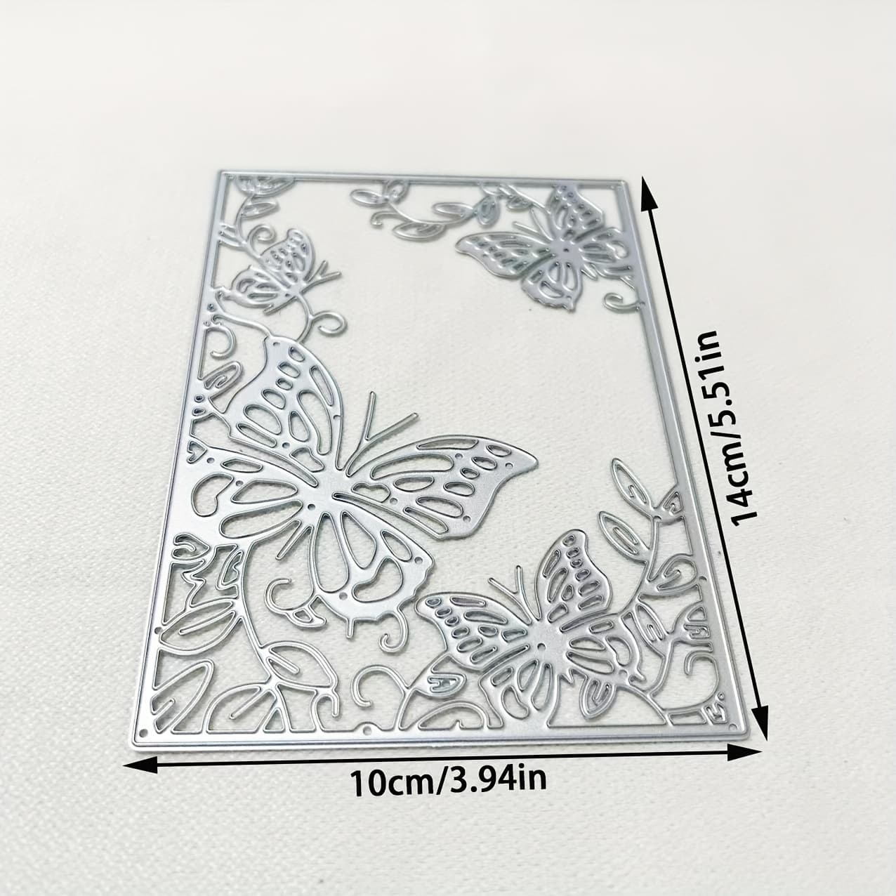 TEMU 1pc Background Greeting Card Metal Die Cut, Diy Scrapbooking Embossing Stencil, Handmade Greeting Card Making Metal Cutting Dies, Gift Card Making Tools