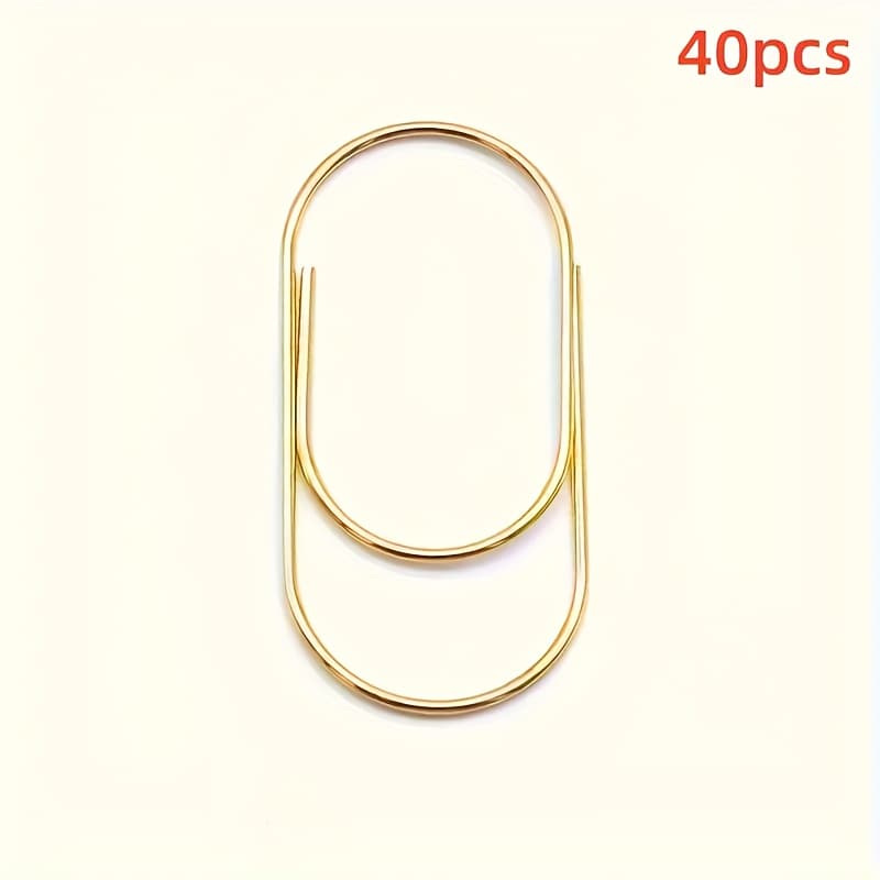 TEMU 40pcs Large Heavy-duty Metal Paper Clips Suitable For Office,, For Binding Thick Documents & Heavy Pages - Metal Clips For Bulletin Boards, Crafts, Repairs