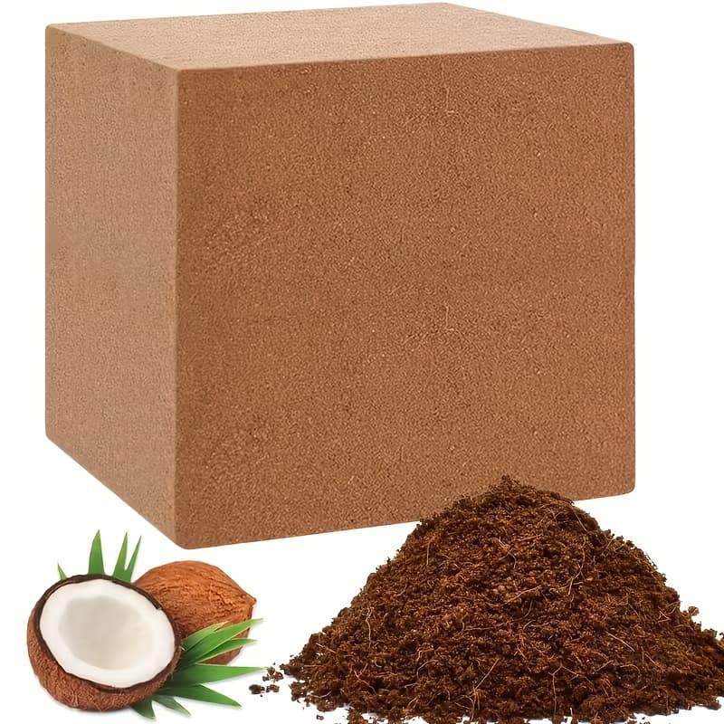 TEMU 10 Lbs Coco Coir Brick Expands To 72 Potting Soil For Indoor Outdoor Plants, Seed Starter, Vegetables, Mushrooms, Gardening Use