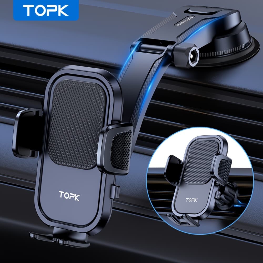 TEMU Phone Holder For -in-1, Car Phone Holder Mount For Dashboard & Air Vent Compatible With Iphone