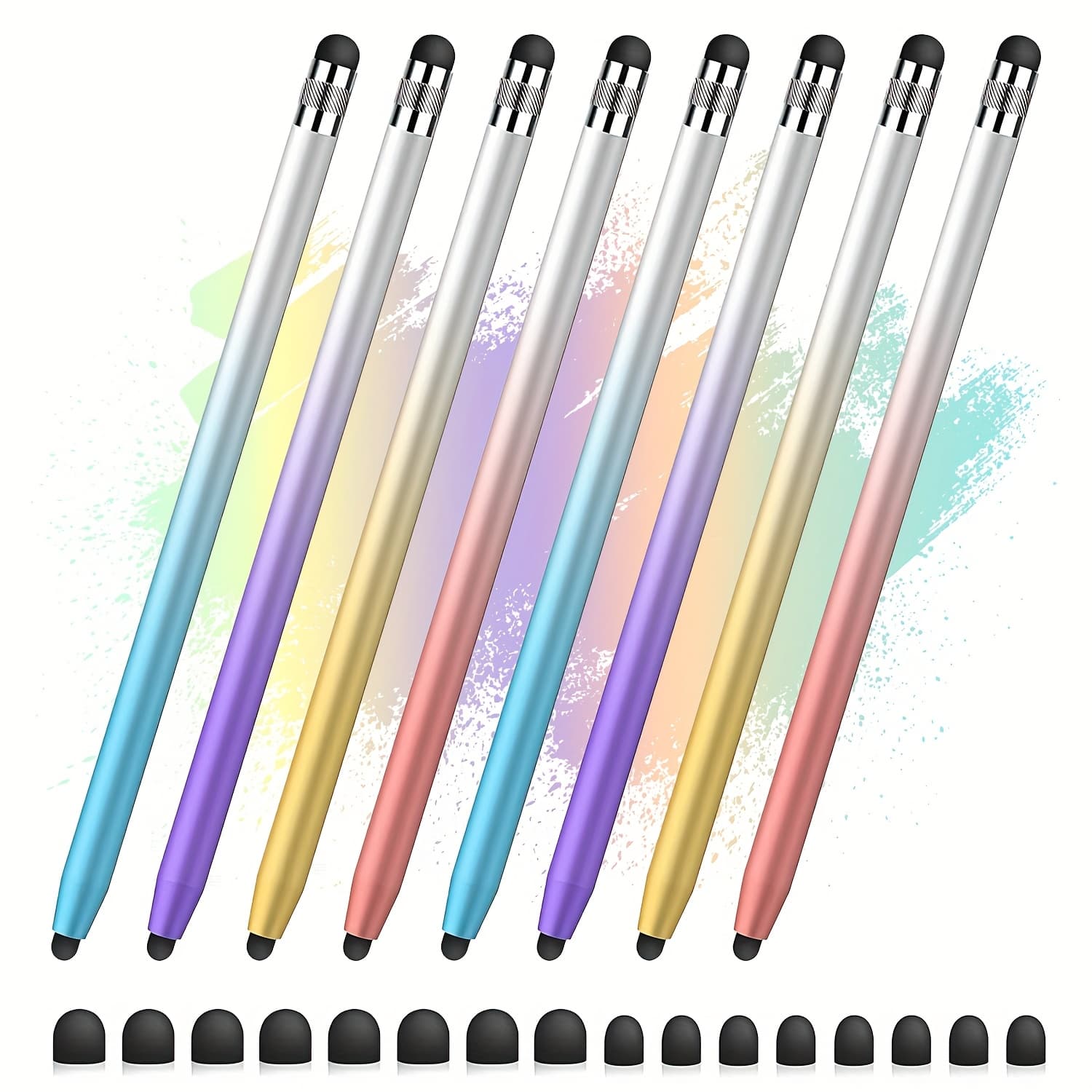 TEMU 10pcs 2-in-1 Universal Stylus Pen For Ipad, Iphone, , Galaxy, Tablets, Laptops , Includes 10 Styluses And 20 Tips For Screens, Suitable For Students, Back-to-school Gift