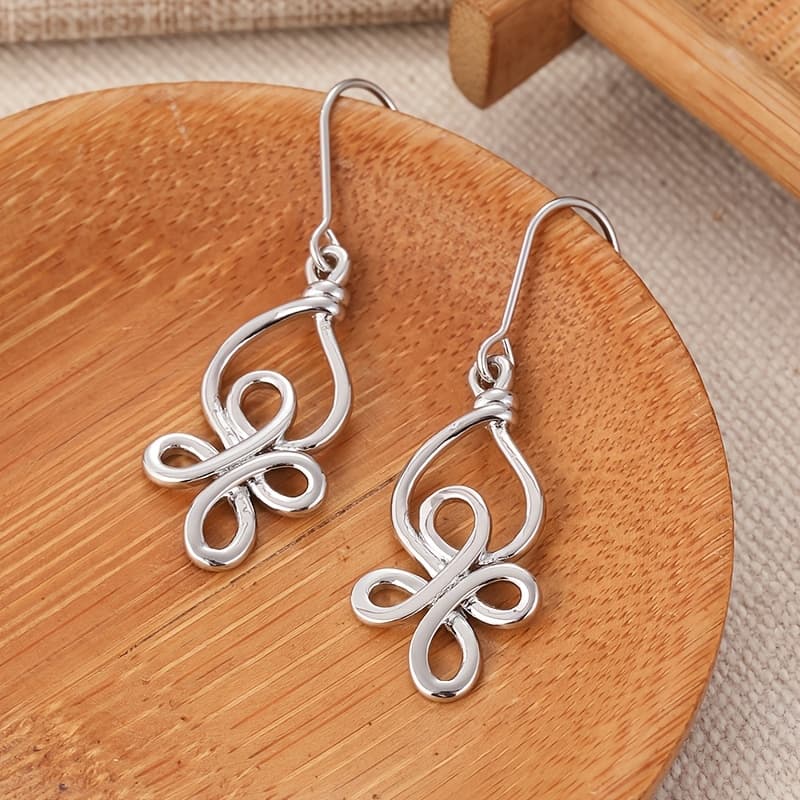 TEMU Knot Very Big Earrings, Light Weight Statement Earrings, Long Dangle Earrings, Jewelry Gift For Women