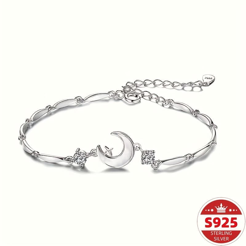 TEMU The S925 Sterling Silvery Women's Fashion Bracelet, With Its Gentle And Luxurious Charm, Is The For As A Gift