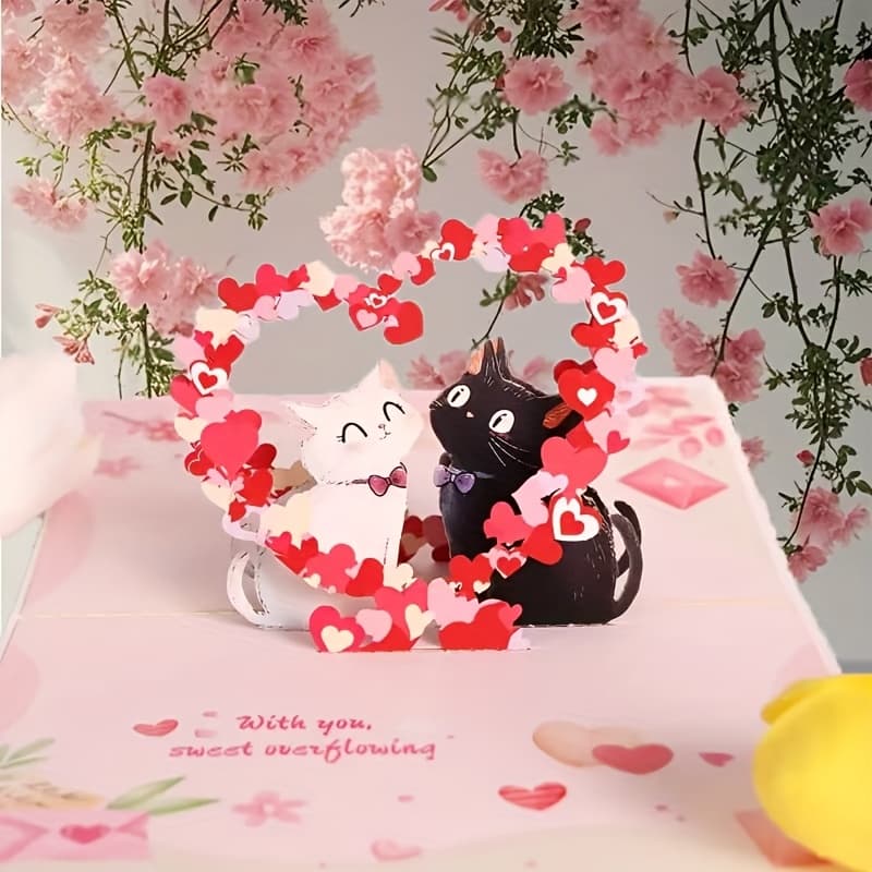 TEMU A Cute 's Day Gift Card With A Romantic Heart-shaped Design, High-quality Paper And An Envelope. Valentine's Day And Suitable For Anyone
