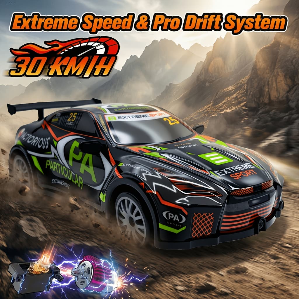 TEMU 1:20 Rc Drift Car With 2 Replaceable Shells, 2.4g Full Proportional High Vehicle, Electric Toy Car For Kids & Adults, Birthday & Christmas Gift