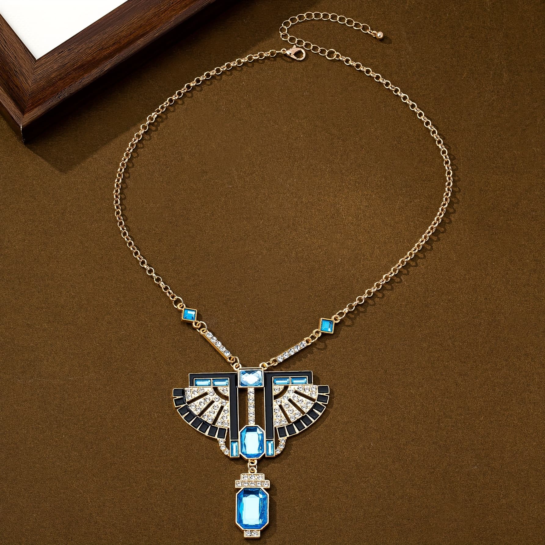 TEMU A Bohemian Acrylic Gemstone Ethnic Exotic Style Oil Heavy Characteristic Neck Ornament Daily Wear Necklace
