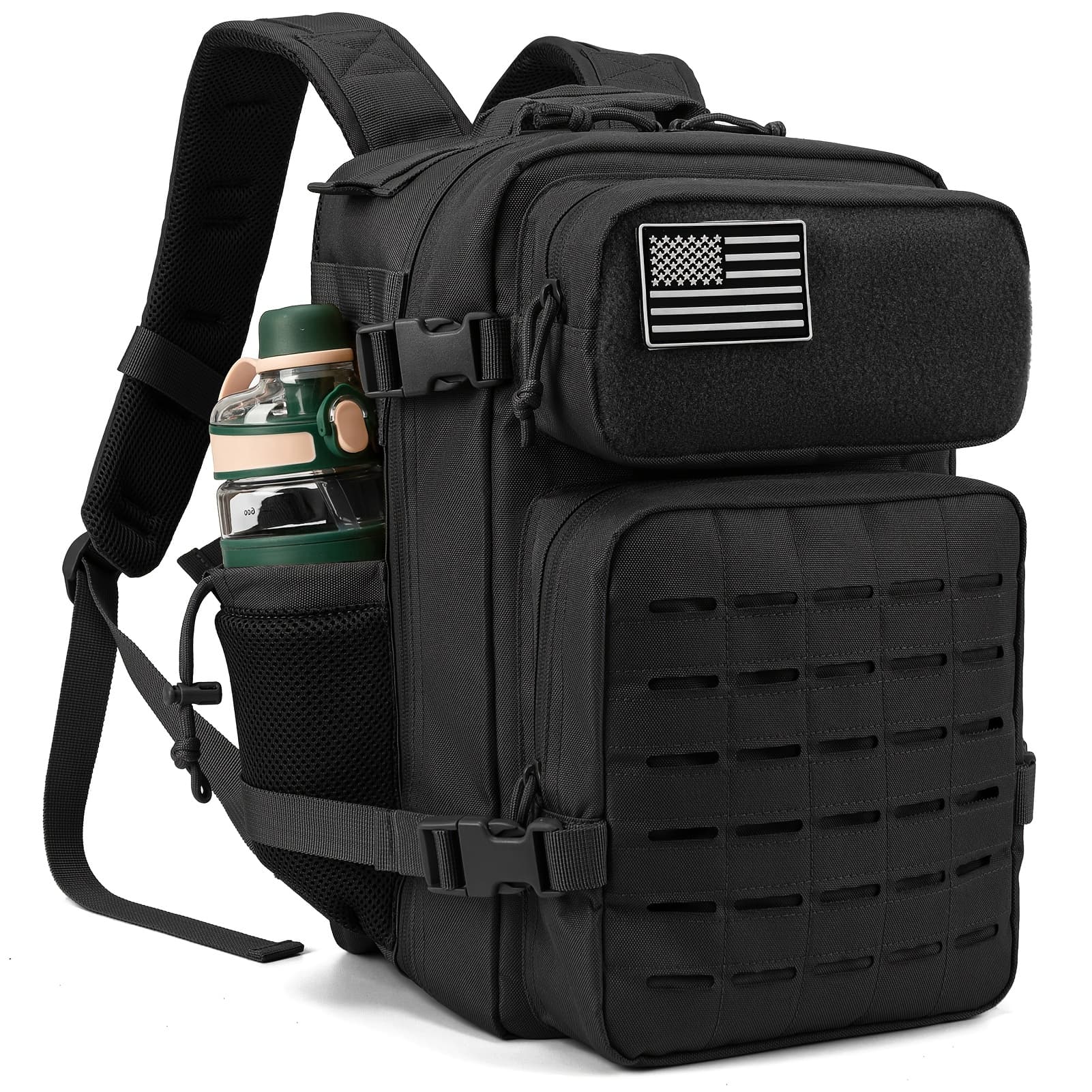 TEMU 25l Unisex Office Laptop Backpack Tactical Backpack For Men/women Molle Perfect For Hiking Trekking Bug Out Use With Dual Cup Holders Ideal For Organizing Office Supplies And Laptops