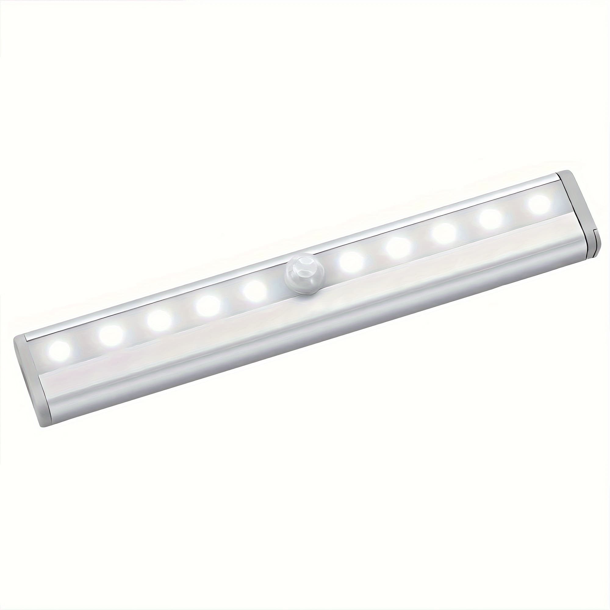 TEMU 3pcs Under Cabinet Lights, 10 Led Battery Operated Wireless Motion Sensor Light Indoor, Magnetic Dimmable Closet Lights, Wireless Under Counter Lights For Kitchen Stairs, In 1pc