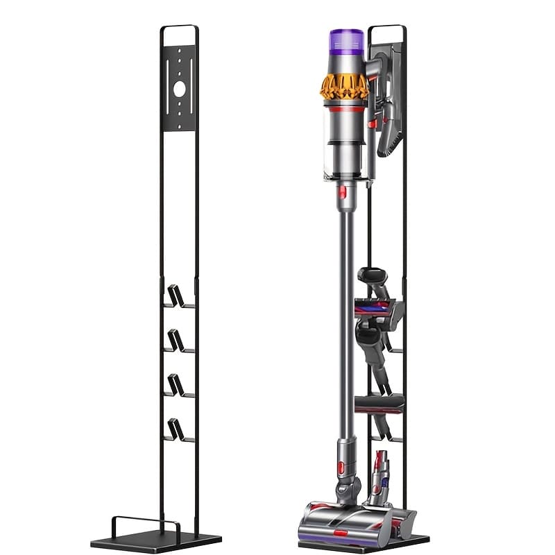 TEMU Stand For V6, V7, V8, V10, V11, V12, V15 Cordless Cleaners - Metal Bracket Holder With , Control Clamp, Accessory & Attachment Storage. Heavy-duty Base Metal Bracket Stand.