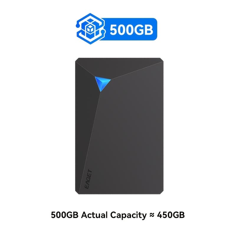 TEMU Eaget Mobile Hard Drive For Pc, , Ps4, 1 - High Speed Transfer, Videos & Music Backup, File System, Usb , Compatible With Laptop