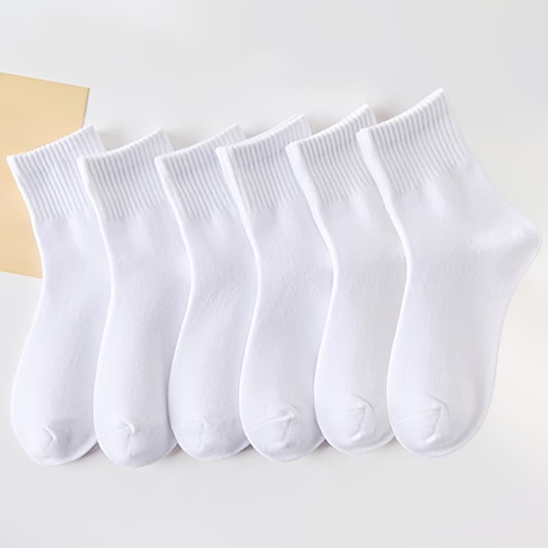 TEMU 6-pack Women's Mid-calf Socks