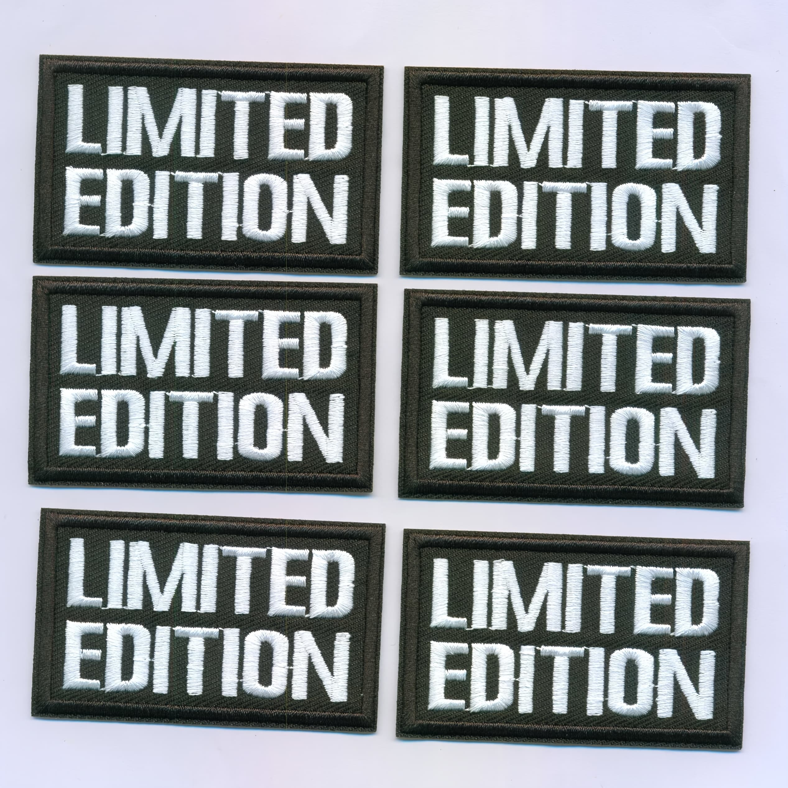 TEMU 6pcs Black And White ' Edition' Embroidered Patches, Diy Iron-on Sewing Suitable For Clothing, Backpacks And Hat Decoration