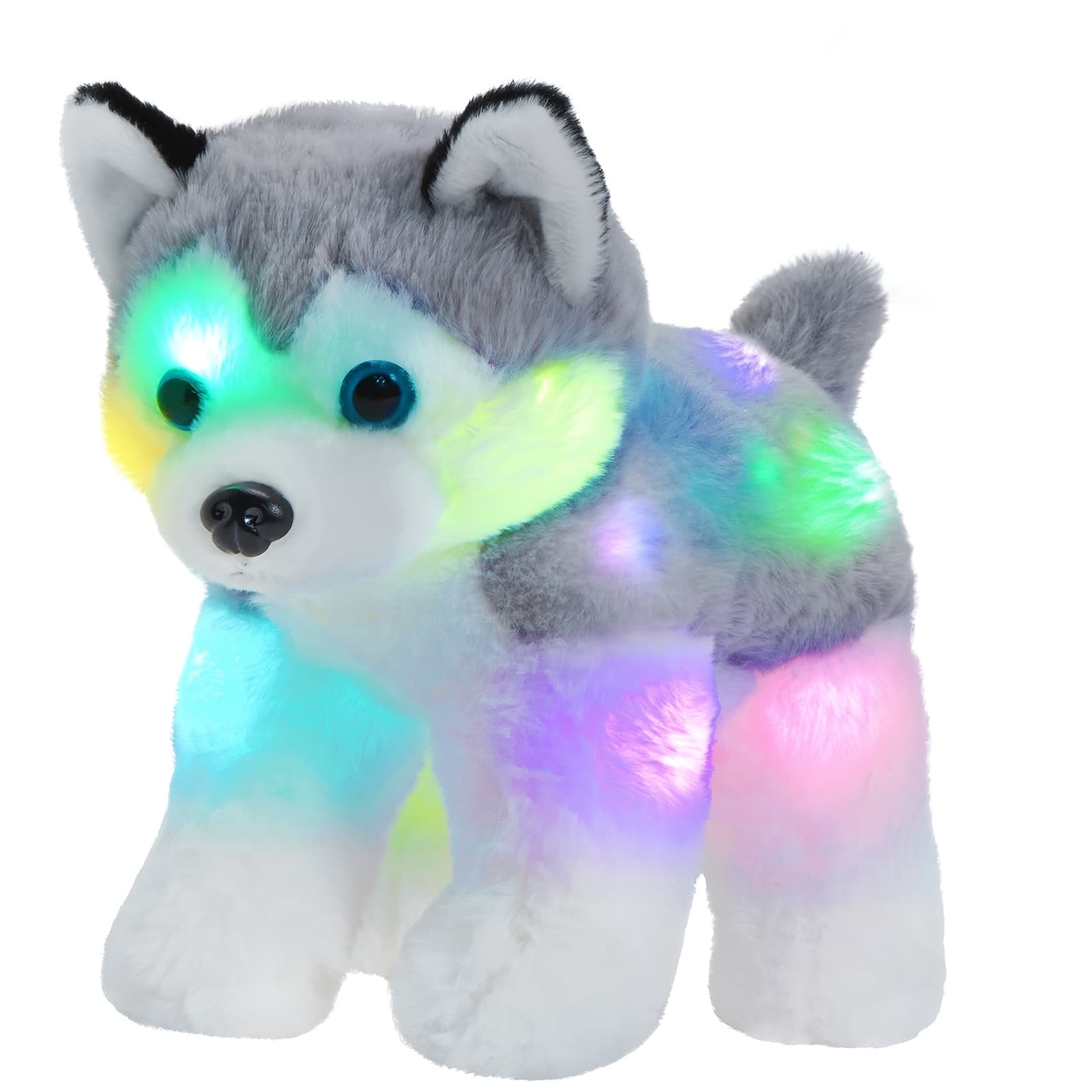 TEMU Glowing Stuffed Animal, Happy Day Gift, Soft And Cute Glowing Plush Toy, Playing Doll Companion For Kids, Cuddly Birthday Gifts Toy For Kids , Festival Party Decoration