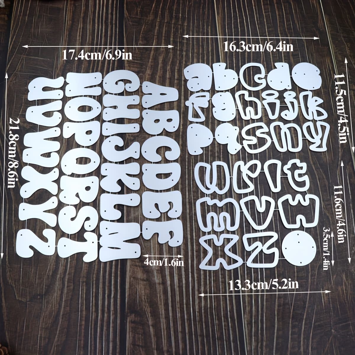 TEMU 2pcs/set And Lowercase Metal Dies For Card Making, Diy Handmade Scrapbooking Crafts Stencil, Floral Dies Cutting For Photo Album Festivals