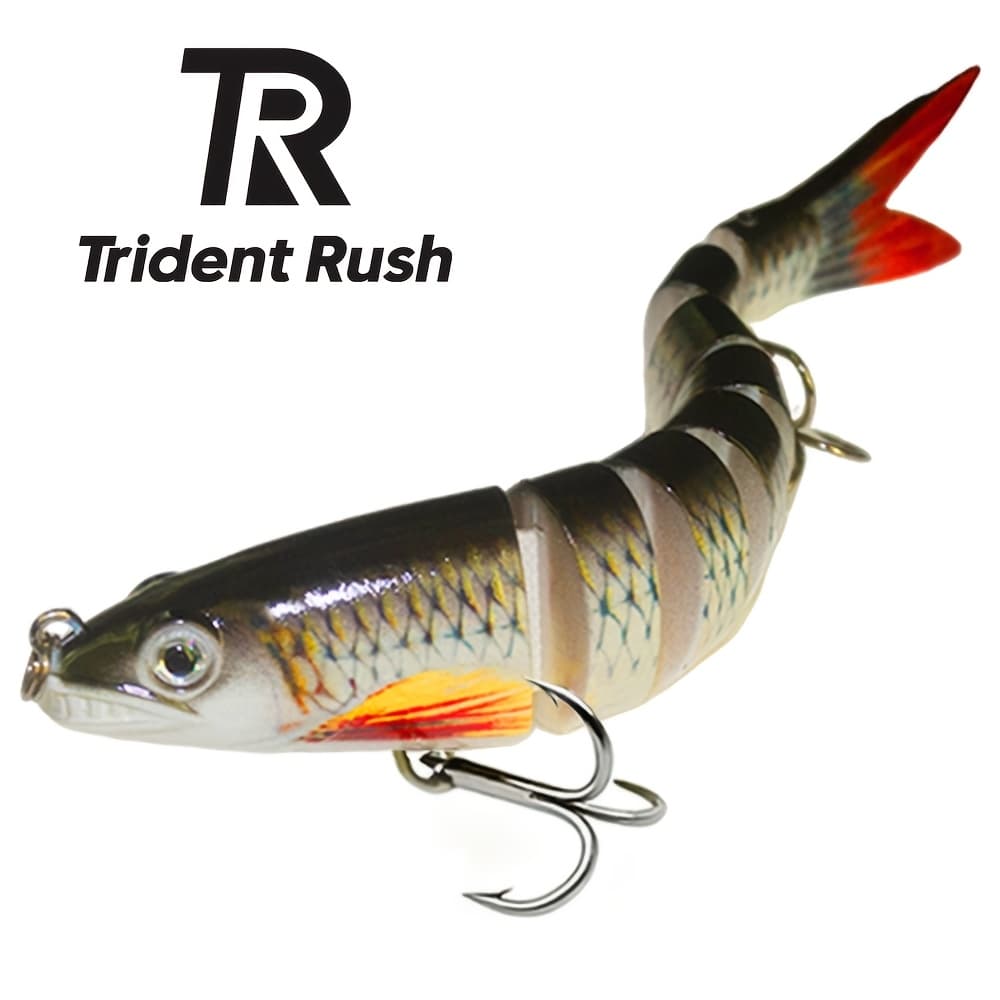 TEMU 13cm Sinking Swimbait, Fishing Lure, Jointed Crankbait, 8- Swimming Bait, Hard Artificial Lure For Fishing Gear