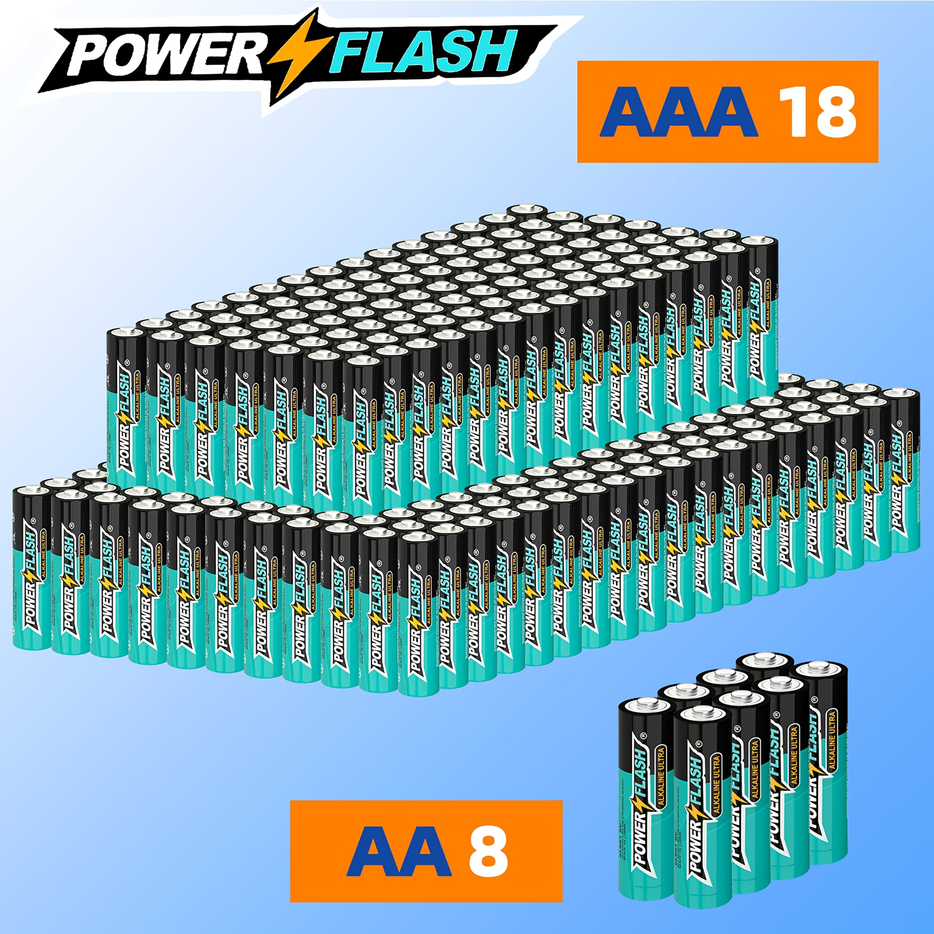 TEMU Christmas Decoration Battery, From Local Warehouse, 0-year , Of 18 Aaa And 8 Aa Batteries, 1.5v High-quality Battery, High-capacity And Ultra Long Battery, Device , High-quality Battery