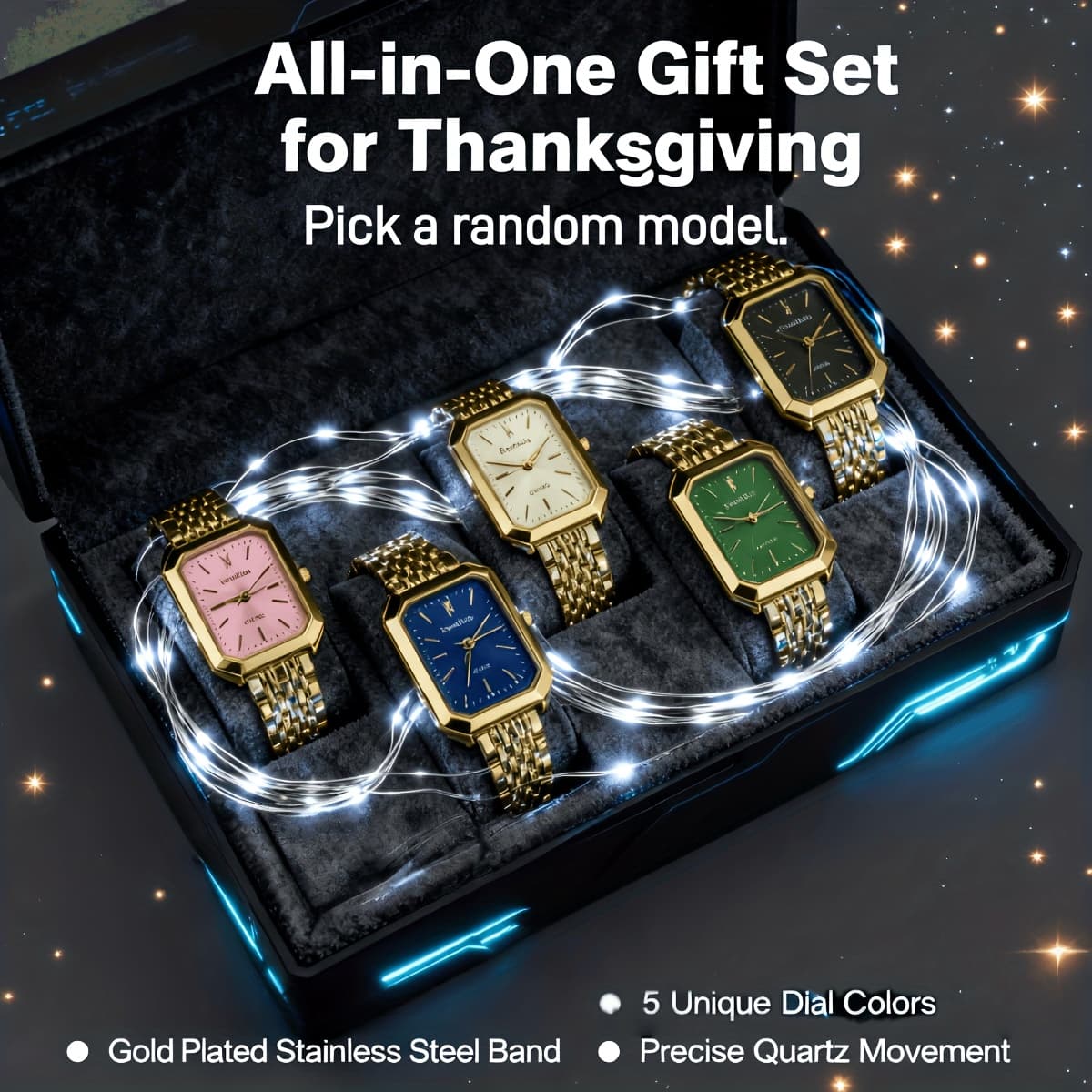 TEMU Holiday Gifts For Women, Elegant Quartz Watch With Gift Box, Fashion Casual Dress Wristwatch For Thanksgiving Christmas Valentine's Mom