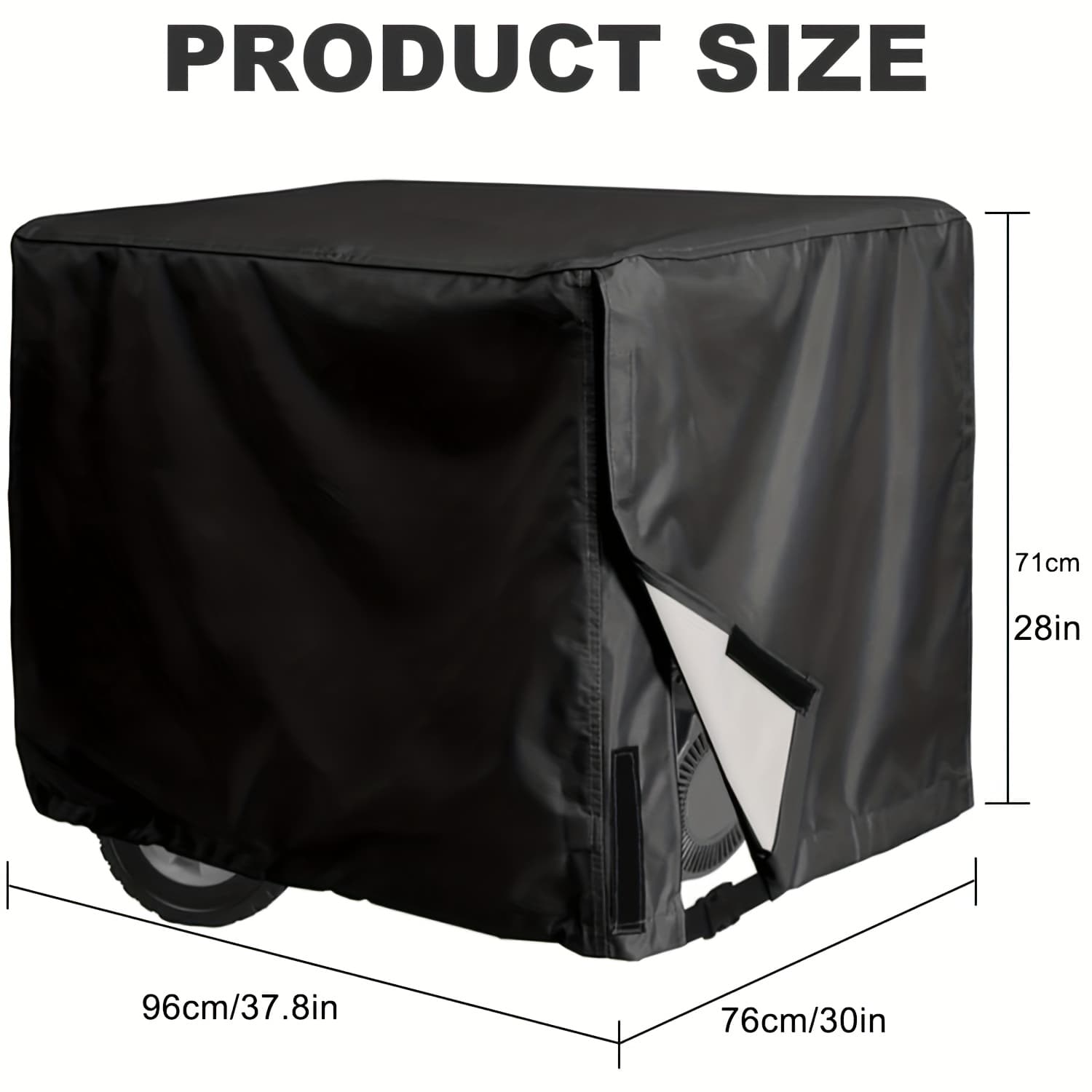 TEMU 1pc Mutao Heavy-duty Portable Generator Cover Compatible With 5000-10000 Watt Generators, Outdoor Use, Snowproof, & Wind Resistant, Fits For Most Portable Power Units ( Fabric)