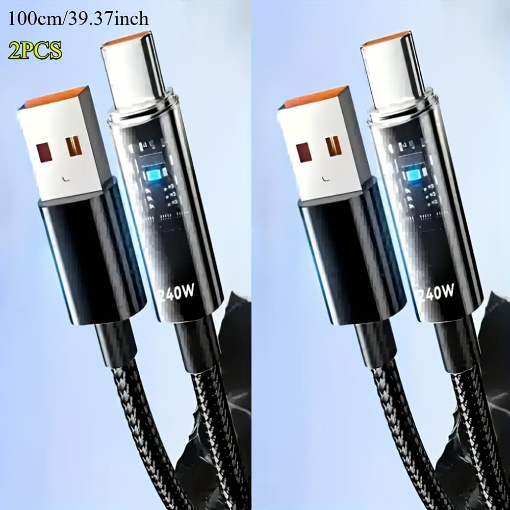 TEMU 240w Usb To Type- Fast Charging Cable, Suitable For / And Most Type-c Port Charging Devices On