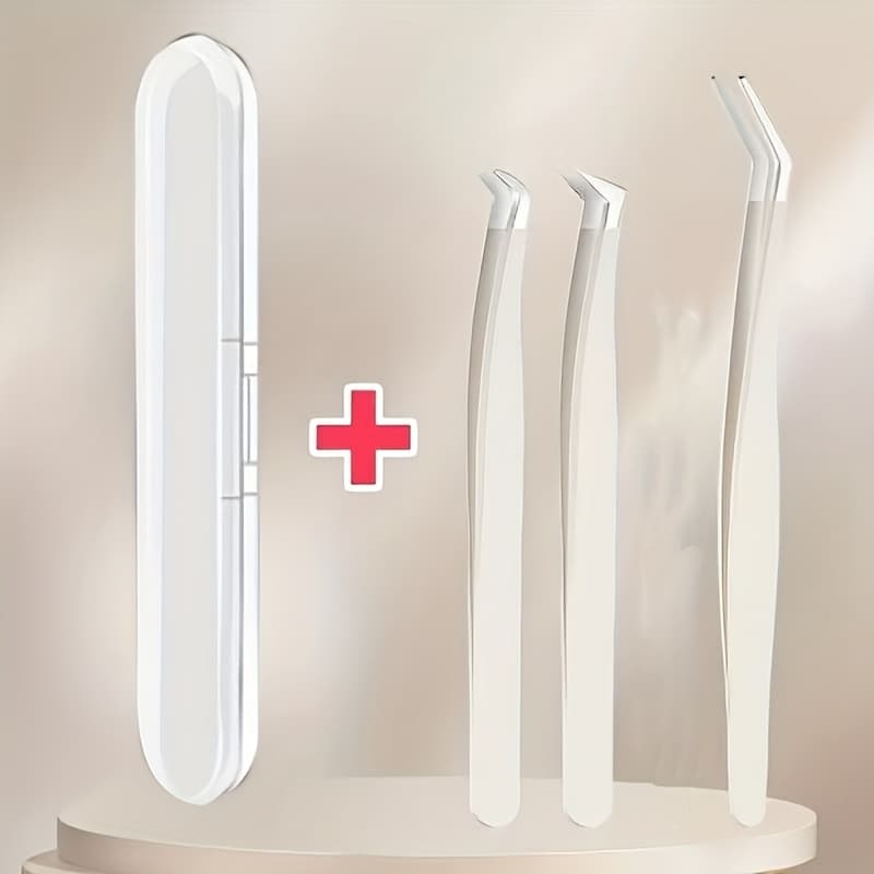TEMU Fake Eyelash Tweezers, Eyelash Grafting Tweezers, Tweezers, Cell Clippers, Clippers, Eyelash Clips, Beauty Tools