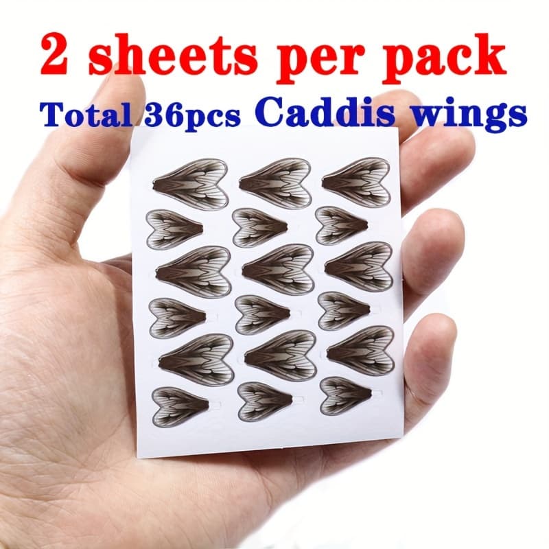 TEMU 2 Sheets Per Pack Of Adult And Realistic Wings, Pre-cut For Fly Tying, Designed As Artificial Insect Wings For Trout Fishing Lures And Fly Tying Supplies