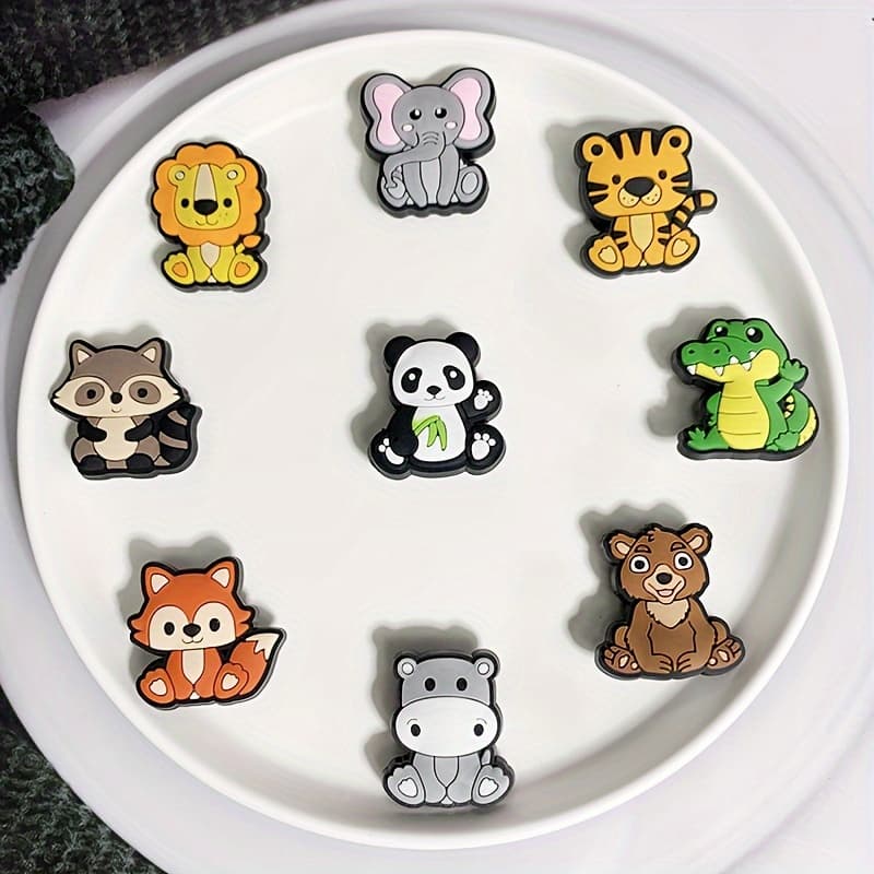 TEMU 9pcs Shoe Additions Detachable Shoe Cartoon Animal Creative Street Element Shoe Decoration Christmas Gift Jewelry