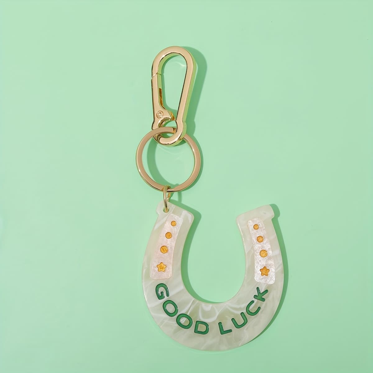 TEMU 1pc Horseshoe Charm Keychain With Clip - -shaped Accessory For Handbags, Purses & Backpacks - & -themed Decoration (compatible With Bags)