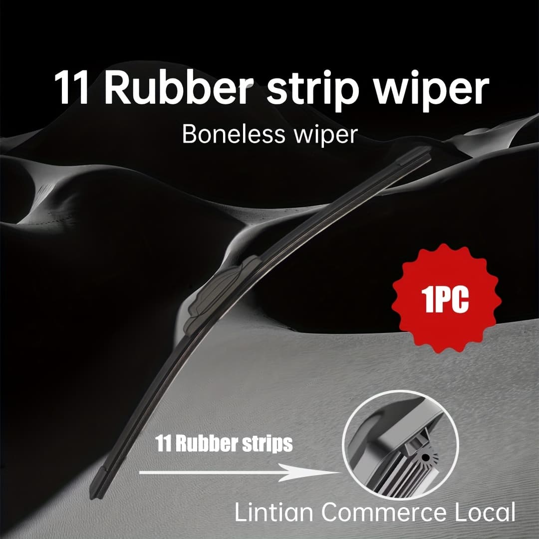 TEMU Premium 11-layer Rubber Blade Wiper - High Definition - Full Size Range - Center Split Deflector Plate - Suitable /j Adapter - Newly Upgraded Car Windshield Wiper Blade - Ideal Essential For Cars
