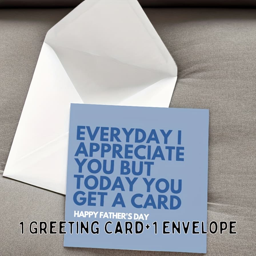 TEMU Father's Day Card/ Card For Dad/ Card For Him/ Funny Father's Day Card Including Envelope