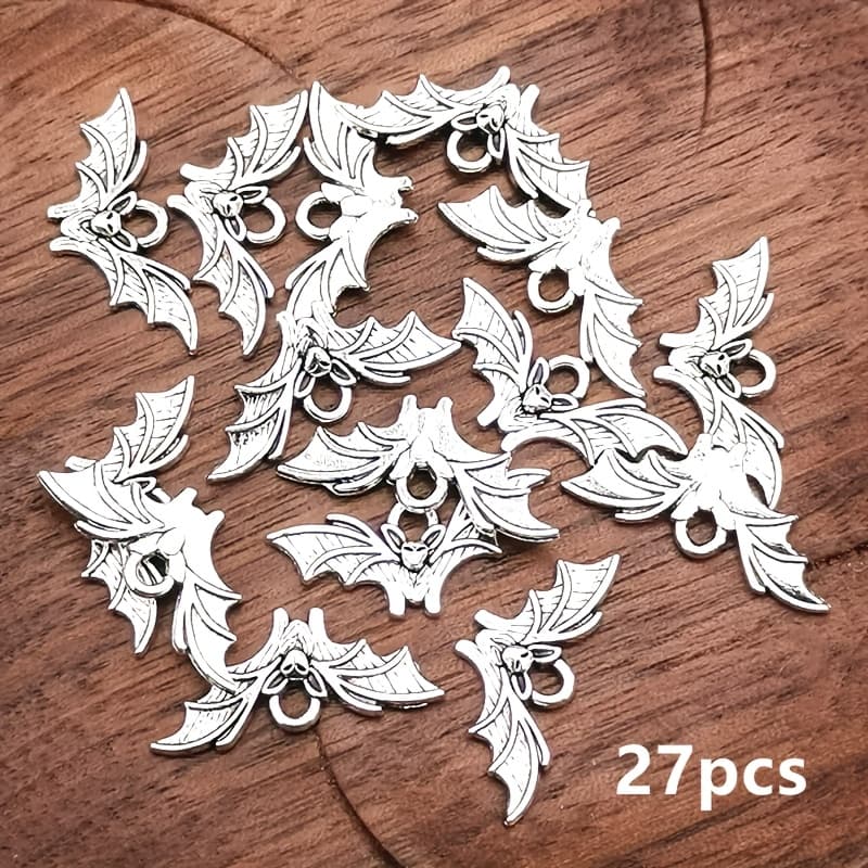 TEMU 27pcs Gothic Style Pendant Charms, Jewelry Findings, Handmade Jewelry Making Bracelet, Necklace, Earring Additions 9x21mm