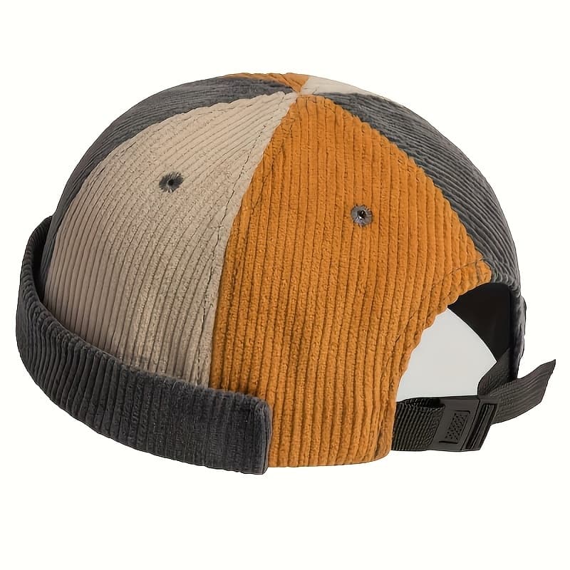 TEMU 1pc Corduroy Peasant Hat Brimless Hat