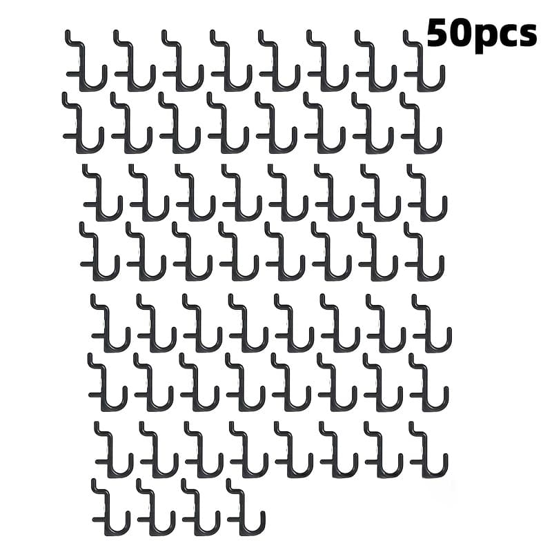 TEMU 50pcs Pegboard Hooks Set, Heavy Duty Garage Wall Hooks For Tool Storage, Shelving Organizer Additions, Workshop And Craft Room Hangers, Utility Hooks