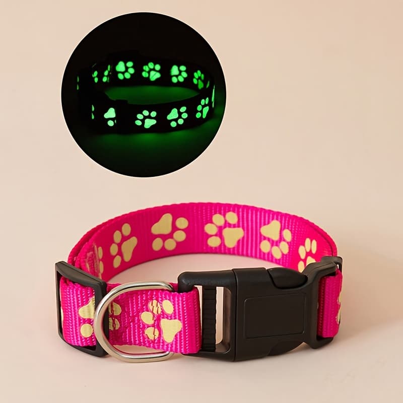 TEMU 1pc Pet Footprint Pattern Collar Vision Suitable For Cats And Dogs Indoor Outdoor Universal
