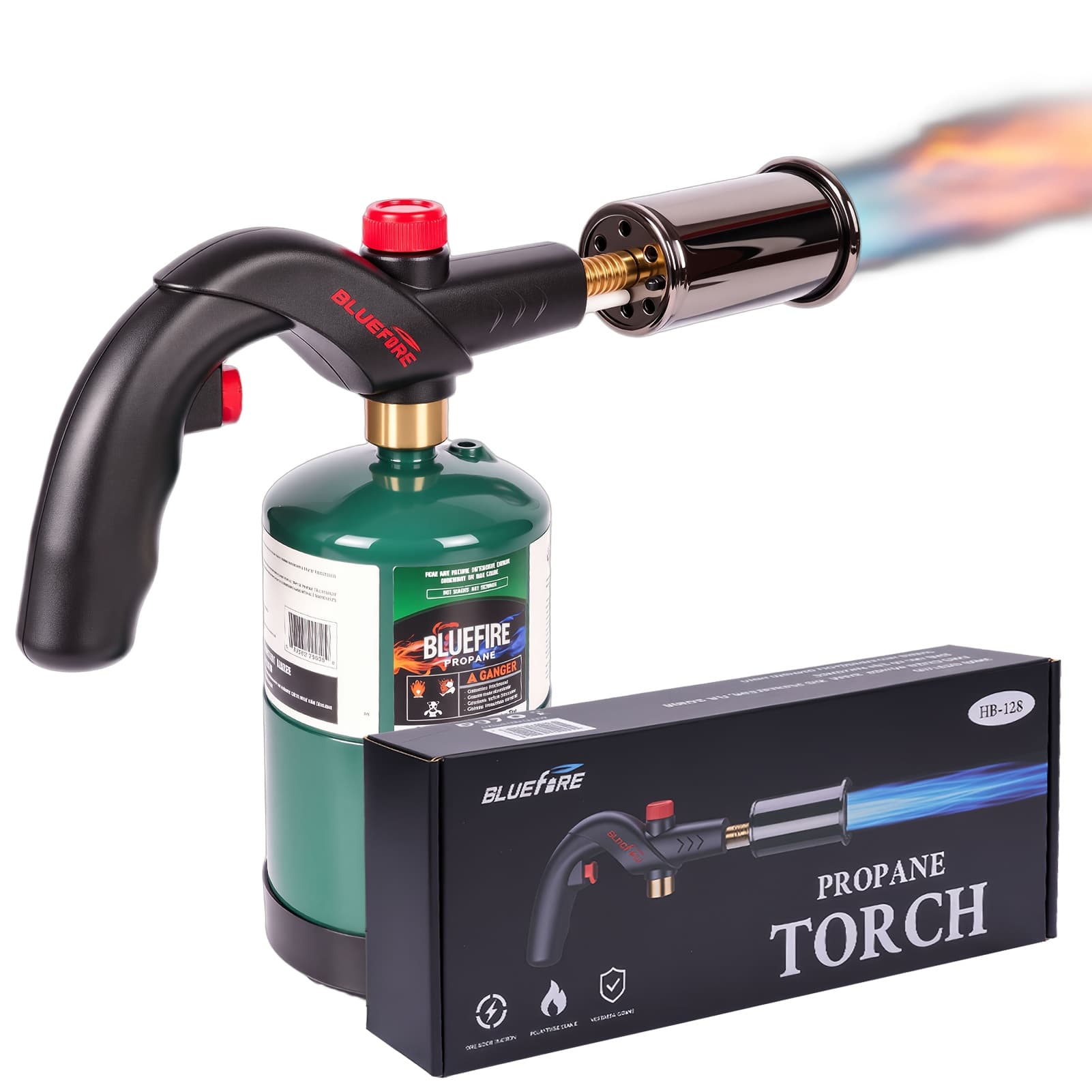 TEMU The Portable Propane Torch Is A Strong For Cooking, Featuring An Igniter And Adjustable Flame, Perfect For Outdoor Culinary Tasks And As A Gift For Searing Steaks, Barbecuing, Grilling