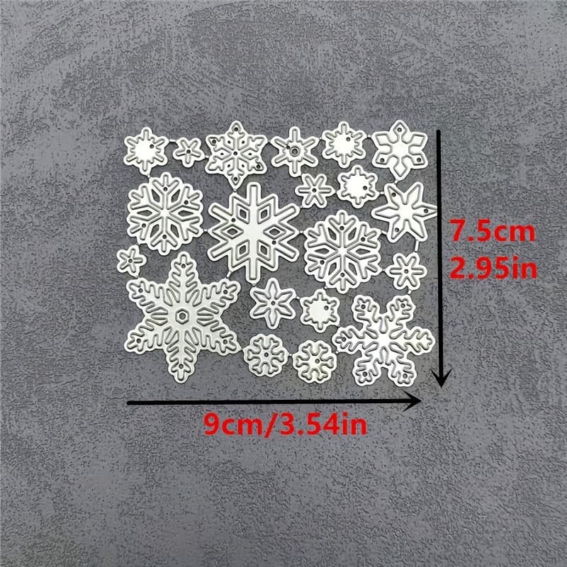 TEMU Christmas Snowflake Lace Background Metal Cutting Mold Template Diy Decoration Embossing Handmade Template
