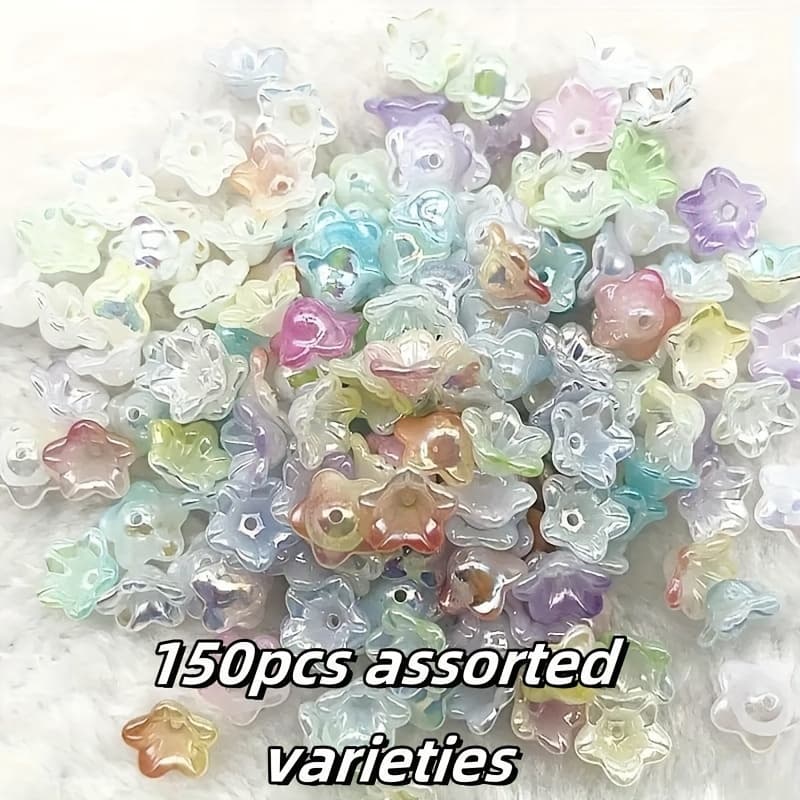 TEMU 150pcs Random Mixed Colors 13mm X 7mm Acrylic Beads, For Jewelry Bracelet Making