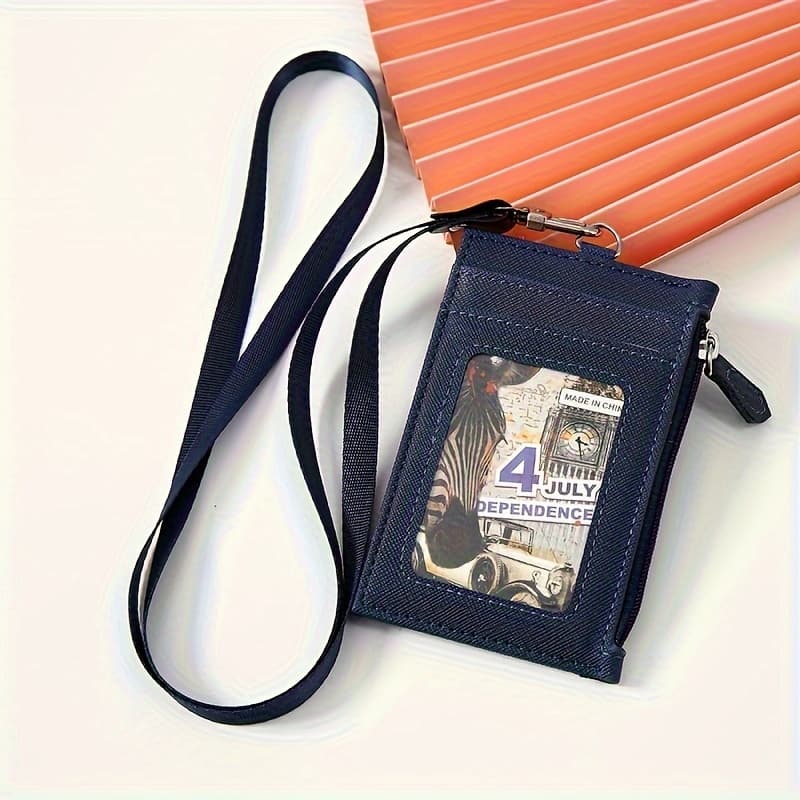 TEMU 1pc , Zippered Id , Unlined, , For