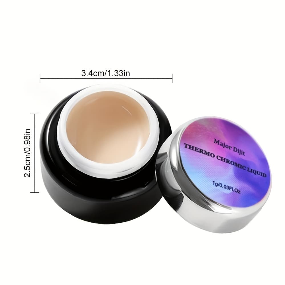 TEMU Color Changing Nail Polish, Thermo Liquid Bright Nail Polish, Neon Temperature Liquid Thermochromic Liquid Soak-off Led Gel Nail Polish, Mood Colorful Gradient Color Liquid