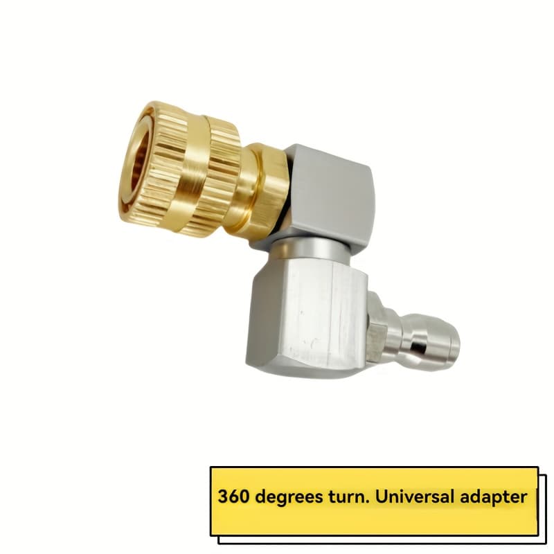 TEMU 360° Rotating Pressure Washer Quick Connect Adapter, 1/4" Coupler Multi-angle Swivel Joint,no Dead Angle Rotation, Powerful Flushing Accessory For , High Pressure Water Pipe Connector