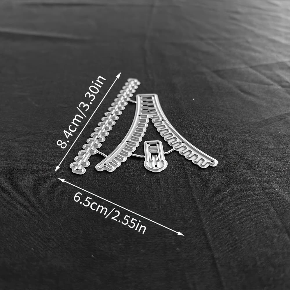TEMU 1pc Exquisite Zipper Dies. Diy Scrapbooking Card Die Cut, Handmade Greeting Card Making Stencils, Handmade Craft Embossing Tool.