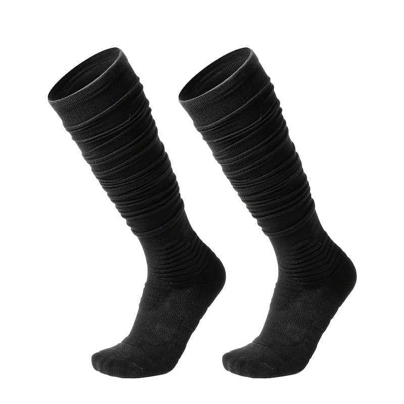 TEMU 1 Pairs Men Women Long Knee High Long Towel Bottom Terry Socks Basketball Football Soccer Cycling Running Motorcycle Socks