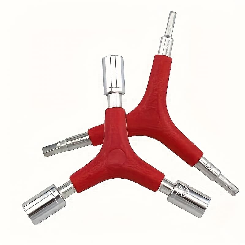 TEMU 2pcs Hex Key Set For Bicycle Maintenance And Repair, Combination Tool With Y-shaped Socket Wrench