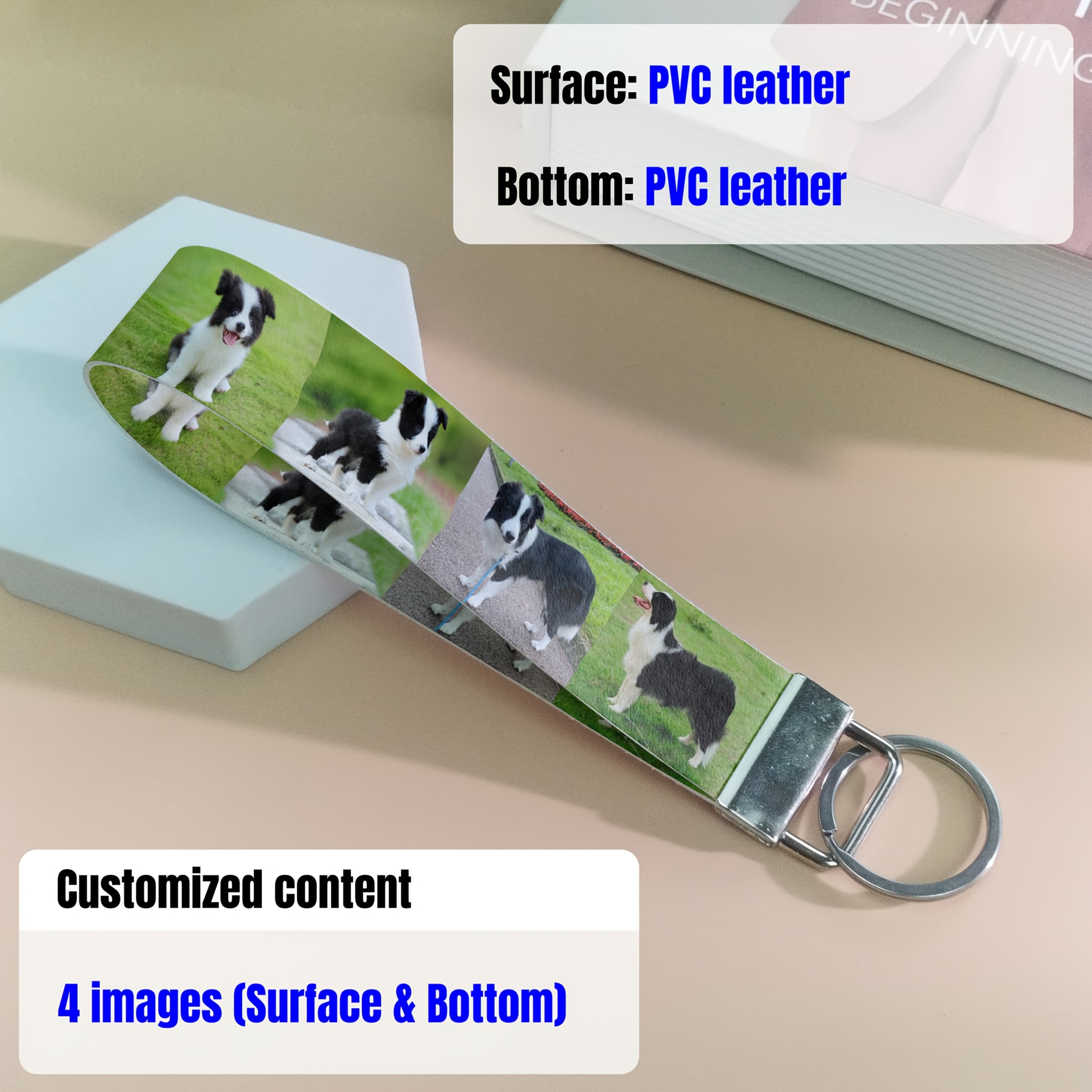 TEMU 1pc, Customized Keychain With Photos And Text, Double-sided And Single-sided Customized Keychain For Men And Women, Pvc, Suitable For Room Keys, Car Keys And Phones. For , Lovers