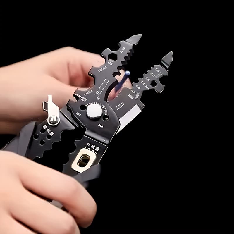TEMU 25-in-1 Wire Stripper - Multifunctional Electrician's Cable Peeler, Cutter & Puller Tool